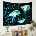 thumbnail image 5 of Pbobriich Jellyfish Tapestry,Fluorescent Blue Green Tapestries Wall Hanging Decor for Bedroom,72Wx63H, 5 of 5