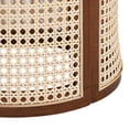 thumbnail image 5 of Christopher Knight Home 15.7" Round End Table, Hollow Woven Rattan Side Table, Wood Frame, Dark Brown, 5 of 9