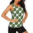 thumbnail image 2 of Xecao Happy Watermelon print women's scoop neck, loose-fit workout tank tops for the gym., 2 of 9