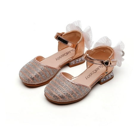 

Hawee Womens Sparkling Stripes Flat Ankle Straps Dress Shoes JW265 Size 6.5-7