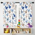 thumbnail image 5 of Blackout Kids Curtains,White Blue Butterfly Flower Pattern Childrens Insulated Curtains Set Of 2,Bedroom Essentials,Toddler Room Decor 42"x54", 5 of 5