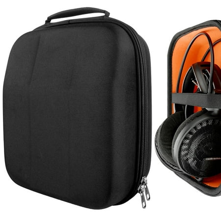 Geekria Shield Headphones Case Compatible with Audio-Technica ATH-AD900X ATH-AG1X ATH-AD500X ATH-R70X Case Replacement Hard Shell Travel Carrying Bag with Cable Storage (Black)
