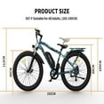 thumbnail image 2 of AOSTIRMOTOR 26" 750W Electric Bike Fat Tire P7 48V 13AH Removable Lithium Battery for Adults with Detachable Rear Rack Fender ，Electric Bicycle for Adults, 2 of 8