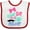 White and Red, variant on Inktastic Middle Sister to a Little Mister Girls Baby Bib