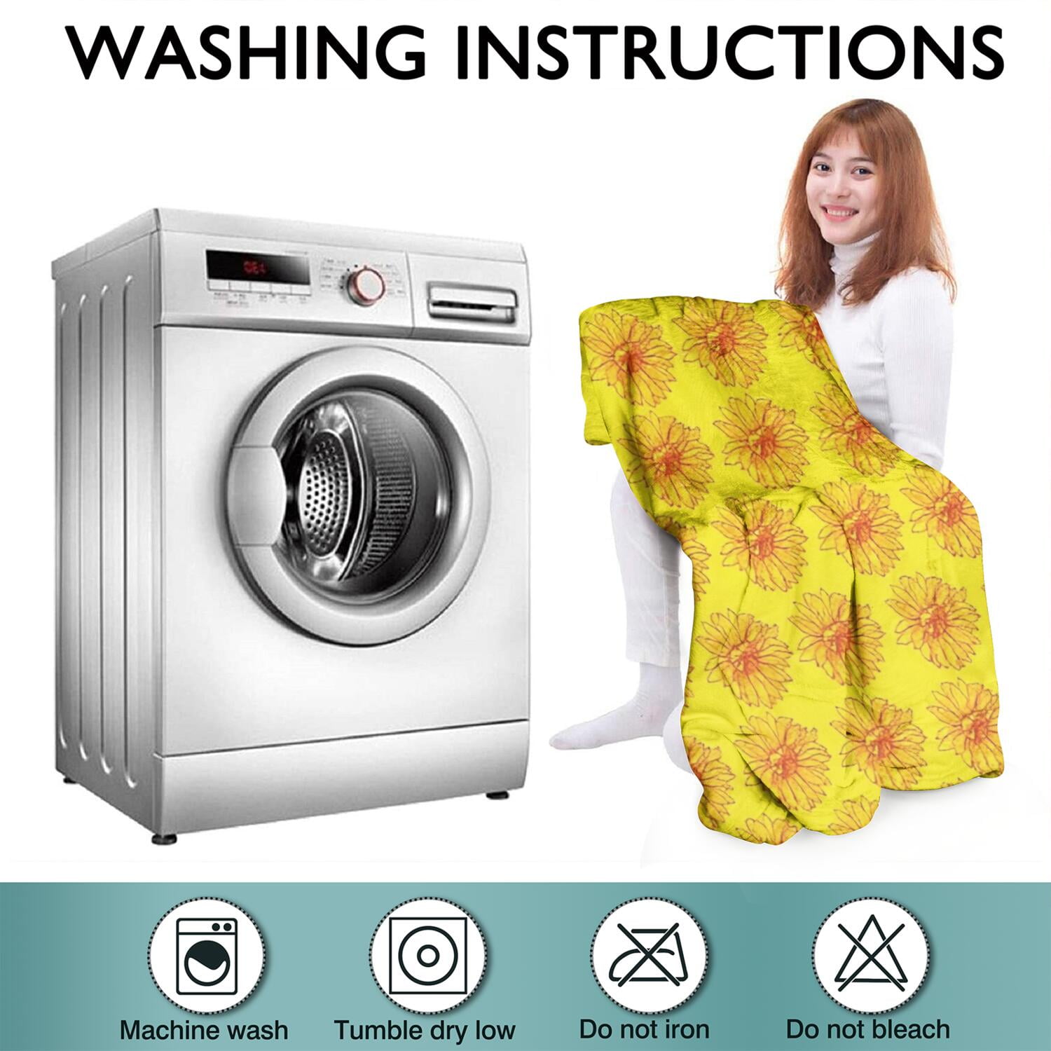 Yellow Sunflower Flower Pattern Wearable Oversized Blanket,Wearable Blanket Hoodie for Adults,Cozy Hooded Blankets with Super Pockets,Super Warm Fuzzy Pullover for Women & Men
