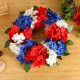 thumbnail image 4 of Corona patriótica roja, blanca y azul para la puerta principal – Decoración exterior interior interior del Día de la Independencia del 4 de julio para el Día de la Independencia y el Día de los Caídos, 4 of 9
