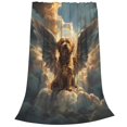 thumbnail image 2 of Fuzoiu Cloud Rainbow Winged Dog Print Ultra-Soft Micro Fleece Blanket,All Seasons Flannel Throw, Lightweight Blanket for Bed, Sofa, Couch, Movie Night, Camping, and Travel-40"x30", 2 of 7