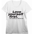 thumbnail image 4 of "Love Yourself First" Women's Vivid White Crew Neck Short Sleeve Top-Medium, 4 of 6