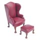thumbnail image 4 of 1:12 escala muñeca casa PU cuero sillón sofá silla DIY Decoración Sofá individual rojo Zulema Sofá de la casa de muñecas, 4 of 7