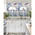 thumbnail image 5 of Dragonfly Spring Floral Kitchen Curtains Sets 24 Inch Length with Valance, Summer Botanical Flowers Swag Valances and Tiers Curtain Set Drapes Swag Curtains for Living Room, Bathroom, Bedroom, Cafe, 5 of 6