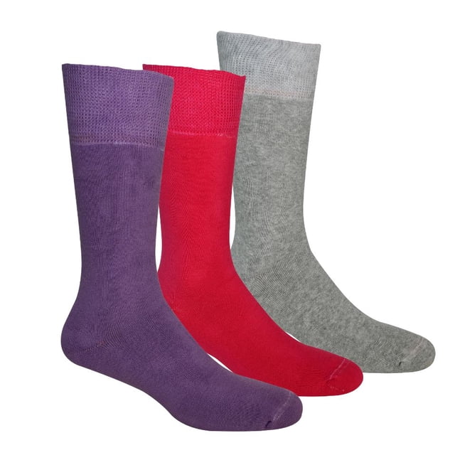 Calcetines de invierno Hechos de algodón. 3 pares colores claros