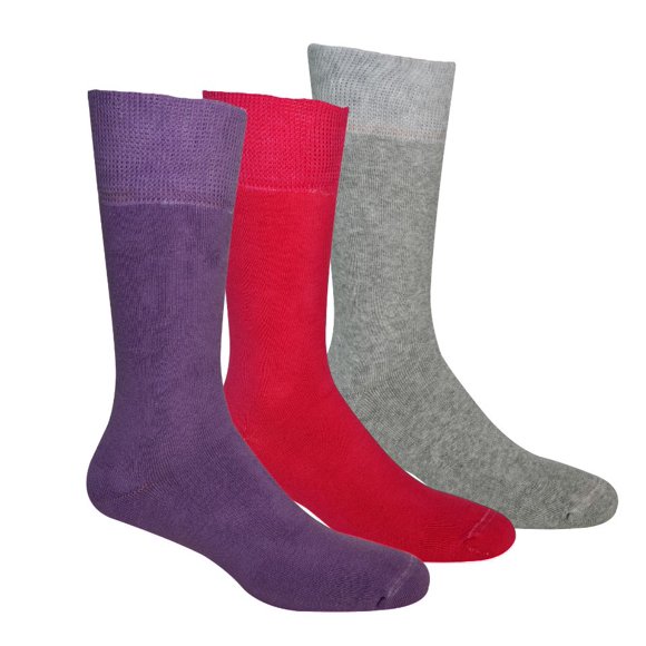 Calcetines de invierno Hechos de algodón. 3 pares colores claros