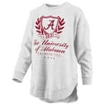 thumbnail image 2 of Women's Pressbox Heather Gray Alabama Crimson Tide Field Day Melange Poncho Pullover Sweatshirt, 2 of 3