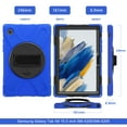 thumbnail image 4 of XYX Case for Samsung Galaxy Tab A8 10.5 inch SM-X200/SM-X205 with 360 Degree Rotating, Hand Strap, Shoulder Strap, Blue, 4 of 7