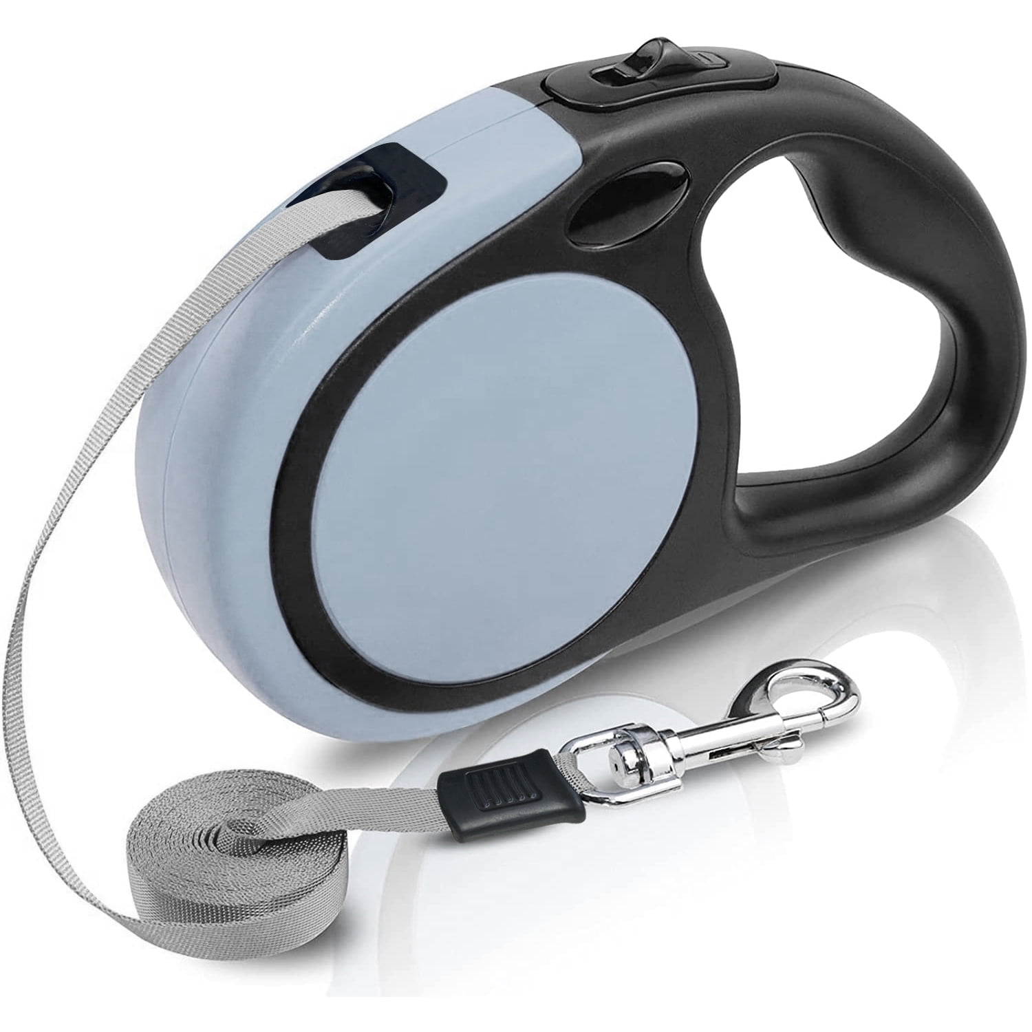 Retractable Gray Dog Leash for Puppy Small Medium Dogs up to 44 Lbs