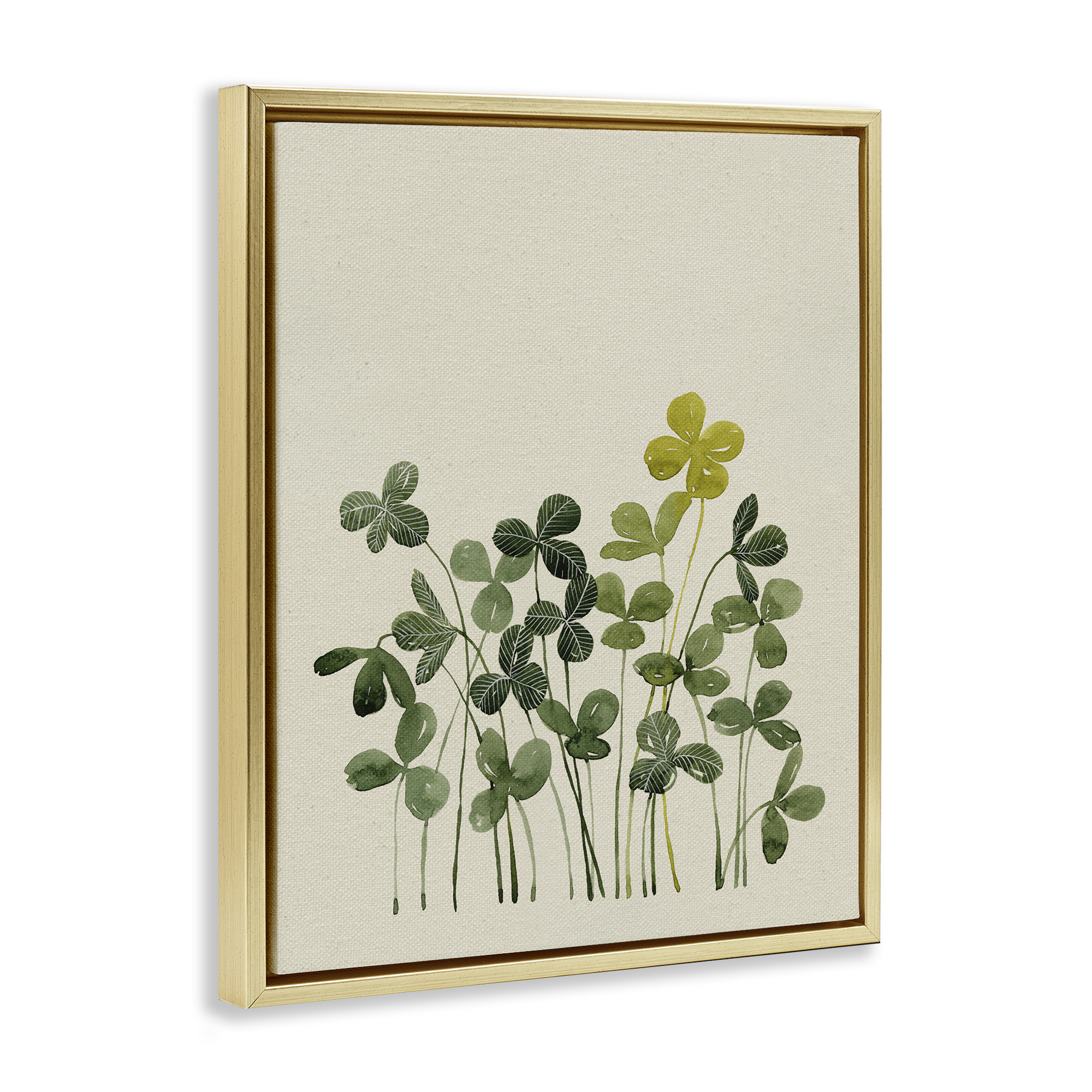 Hidden Gems Botanicals Gold Framed Floater Canvas Wall Art, design by Grace Popp