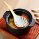 thumbnail image 2 of 4 Uds cuchara de sopa de cerámica ramen mango extendido cuchara pequeña cuchara curva vajilla, 2 of 6