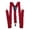 Wine, variant on Fashion British Style Solid Color Suspenders for Men and Women - Classic Y-Back Clip On Braces, Adjustable Elastic Straps for Casual Wear – One Size