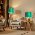 thumbnail image 6 of Lampshades 2 Pack Teal effect foil Turquoise sparkle texture Cyan color marble 13"x13"x10" Light Shade for Table Lamps Floor Lamps Drum Lamp Shades Lampshade Replacement Easy Assembly, 6 of 8