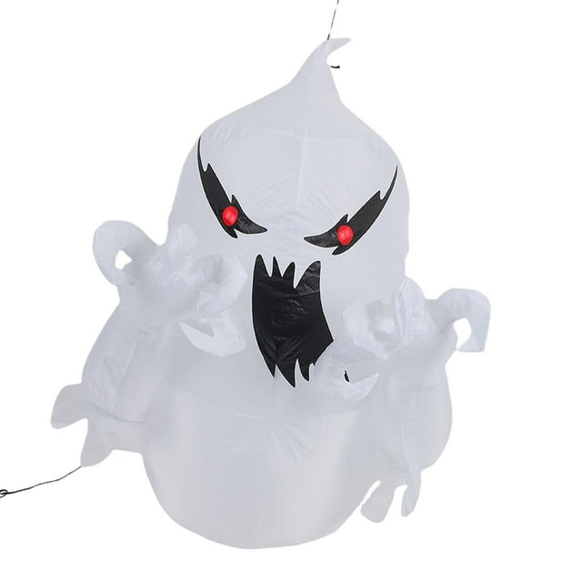 Decoración inflable de fantasma para Halloween, con ojos rojos brillantes, para ventana, para interiores, exteriores, festivales y porches.
