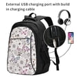 thumbnail image 2 of Salouo Vintage Butterflies Pattern Extra Large Travel Laptop,Backpack with USB Charging Port College Backpack Business Work Bag Casual Daypack Fits for Men & Women, 2 of 7