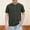 Army Green, variant on Boy's Henley Short Sleeve Shirts Crewneck Button Up Waffle T-Shirt Solid Color Summer Lightweight School Tees Tops 4-14 Years