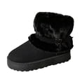 thumbnail image 3 of Women's Snow Boots Winter Fur Lined Ankle Boots Pull On Comfortable Walking Shoes Outdoor Cold Snowy Warm Winter Thick-Soled Boots, 3 of 7