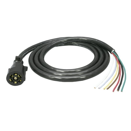Cable Molded Ends - Bargman 50-67-003 7-Way Molded Trailer End with 8' Cable