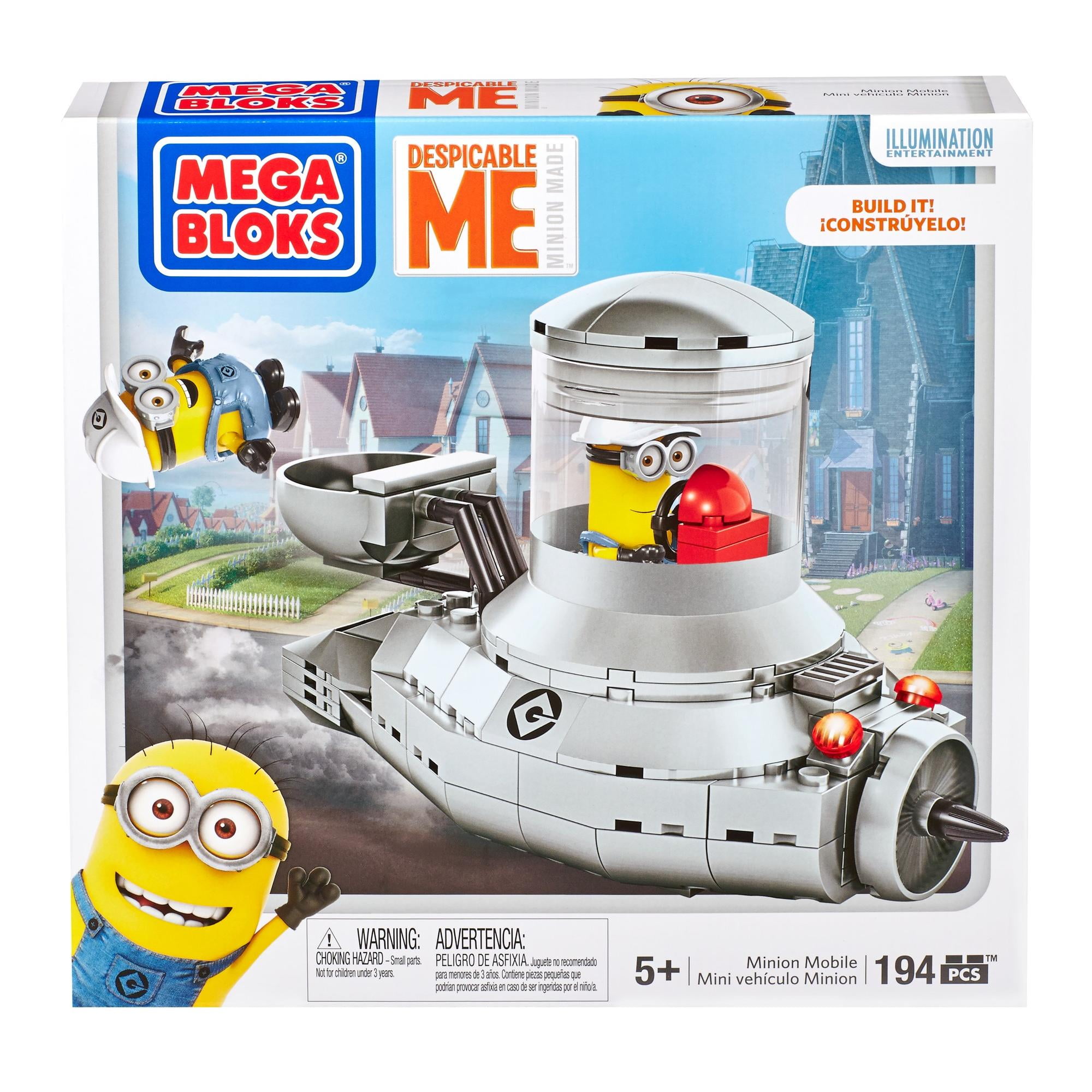 New Mega Bloks Despicible Me Kids Childrens Minion Supervillain Jet Toy CNF60 