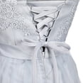 thumbnail image 2 of Vestido de fiesta de dama de honor de encaje Vestido corto de fiesta Vestido de noche Vestido de dama de honor delgado Vestidos de desfile de boda (gris, talla S), 2 of 6