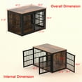 thumbnail image 3 of 47'' Heavy Duty Dog Crate Furniture with 3 Doors,Wooden Side End Table Indoor Combination Dog Cage For Small to Medium Dog Extra-Large, 3 of 9