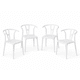 thumbnail image 1 of Set 4 Sillas Modernas Ezra Blancas de Polipropileno para Comedor y Oficina, 1 of 4