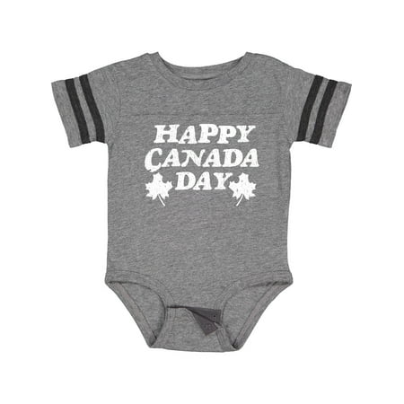 

Inktastic Happy Canada Day with Distressed Maple Leaves Gift Baby Boy or Baby Girl Bodysuit