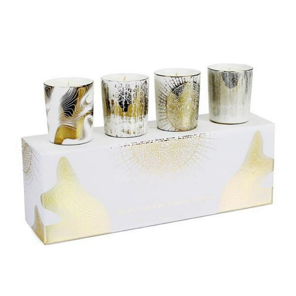 D.L. & Co. Set of 4 White Soleil Votives