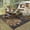 Black Brown, variant on Outdoor Rugs Patio Waterproof Straw Plastic Reversible Mat, Portable Plastic Straw Rugs with Bag & 4 Stakes, Floral Botanical RV Picnic Carpet, UV Resistant Outside Carpet for Deck Balcony