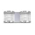 thumbnail image 2 of Safavieh Karter Modern Glam Two Light Wall Sconce, Chrome/Clear, 2 of 4