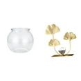 thumbnail image 1 of Acuario Pequeño Transparente Con Forma De Florero, Decoración Moderna Para El Hogar, Estatua De Hojas, Escultura De Hojas, Adorno Decorativo De Escritorio Para Mesa De Oficina Y Plantas., 1 of 8