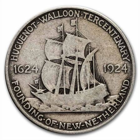 1924 Huguenot-Walloon Tercentenary Half VF