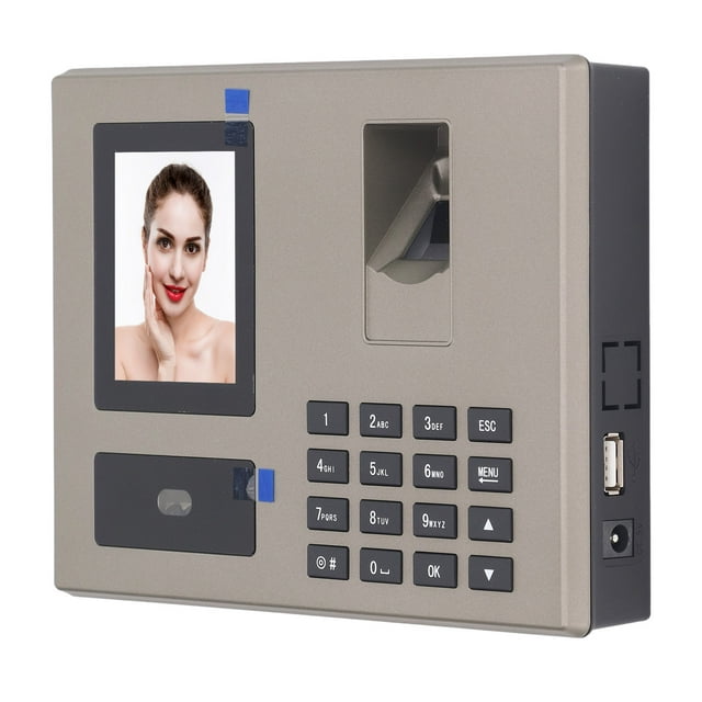 Employee Attendance Machine, 100-240V Biometric Time Attendance Automatic Report Generation 360 Degree Recognition With Warm Voice For Office