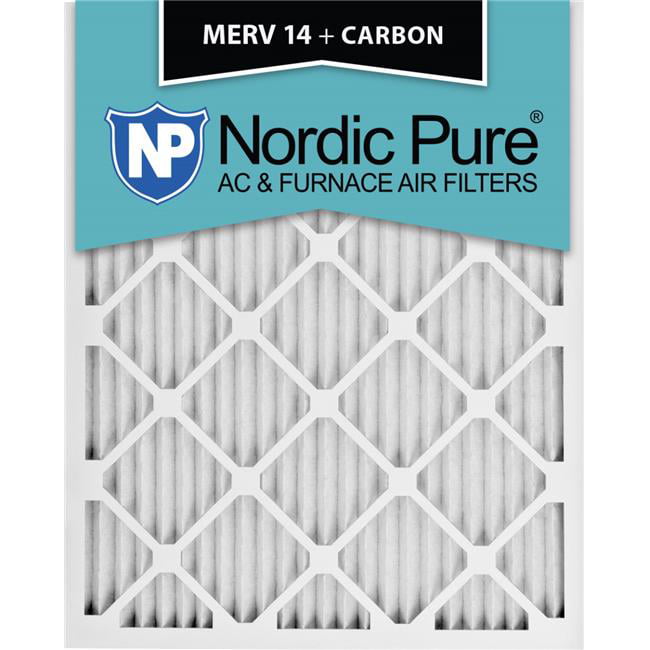 Nordic Pure 16x25x1 MERV 14 Pleated AC Furnace Air Filters 16x25x1M14-6 6 Pack