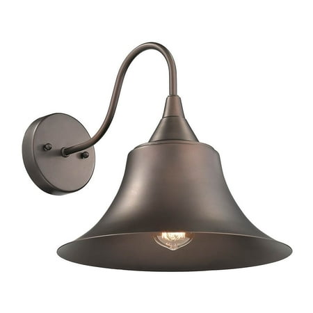 - CHLOE Lighting IRONCLAD Industrial 1 Light Rubbed Bronze Wall Sconce 11.5