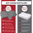 thumbnail image 5 of Therapeutica Cervical Orthopedic Foam Pillow - Neck Support Pillow for Side & Back Sleepers - Ergonomic Pillow for Neck Support, Relief, & Spinal Alignment – Average Size, Firm, Gray, 5 of 8