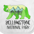 thumbnail image 4 of Inktastic Yellowstone National Park Mountains and Bear Shape Boys or Girls Baby Bib, 4 of 4