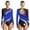 Royal Blue, variant on iiniim Womens Mock Neck Gymnastic Leotard Rhinestone Ballet Dance Unitard Hot Pink S
