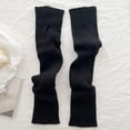 thumbnail image 4 of Hontri Gloves Mittens on Sale, Knitted Wool Gloves Autumn and Winter New Open-Finger Screen Warm Solid Color Long-Sleeved Gloves 1 Pair of Gloves Black, 4 of 4