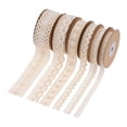 thumbnail image 1 of Rongfmy 6 Rolls Lace Ribbon, Beige Lace Ribbon Assorted Pattern, Lace Ribbon for Floral Designing Sewing, DIY Crafts, Bridal Wedding Decorations, 1 of 9