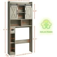 thumbnail image 4 of Vabches Over The Toilet Storage Cabinet, Bathroom Shelves Organizer Space Saver with Sliding Doors & Toilet Paper Holder for Bathroom, Restroom, Laundry, 4 of 9