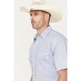 thumbnail image 2 of Panhandle Men's Rough Stock By Medallion Print Short Sleeve Stretch Pearl Snap Blue Small, 2 of 4