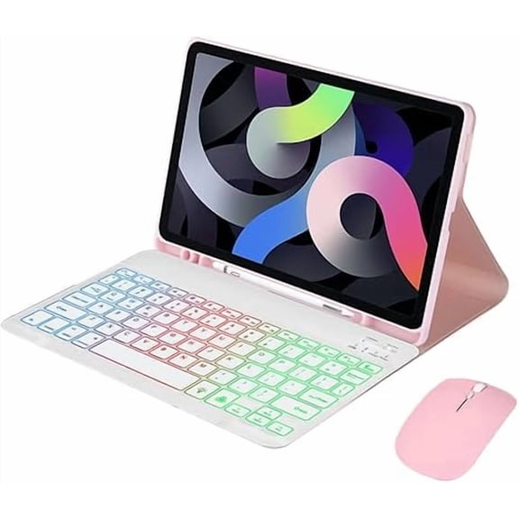 Samsung Tab A8 10.5" Detachable Backlit BT Keyboard Case - Pink