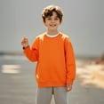 thumbnail image 3 of Boy Sweatshirt Long Sleeve Orange Sweatshirt Kids Pullover Crewneck Blouse Shirt Tops Winter Clothes Kids Clothes Boys Size 3-4 Years Boys Girls Fashion, 3 of 4